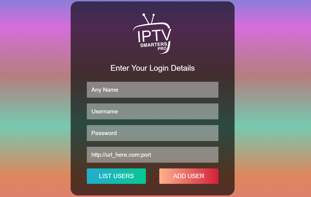 Xtream codes på IPTV Smarters Pro-appen via Windows