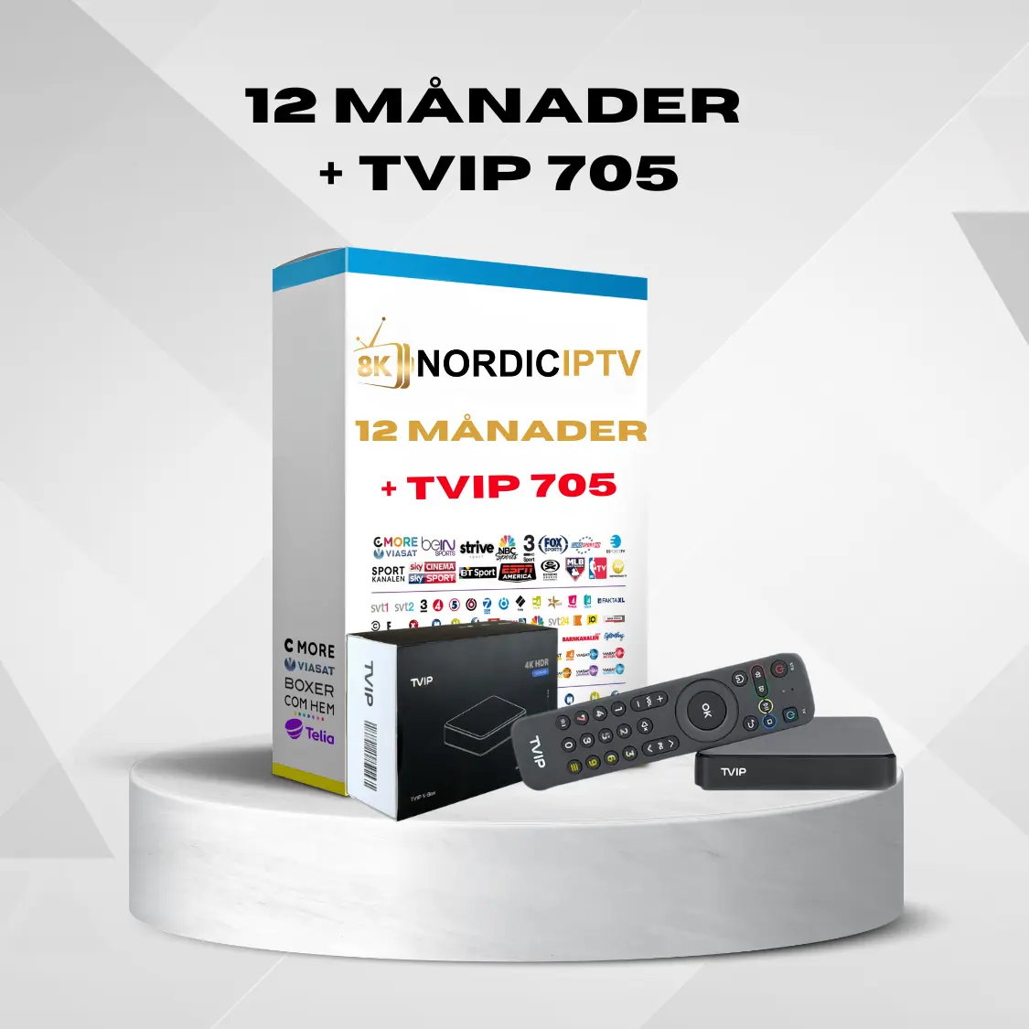 12-manaders-IPTV-abonnemang +TVIP-705 Box